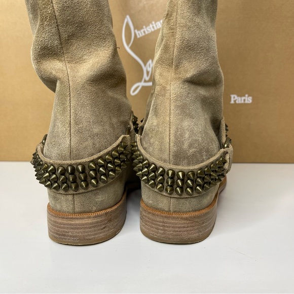 CHRISTIAN LOUBOUTIN Spiked Boots “Flat crosta” - Picture 6 of 13